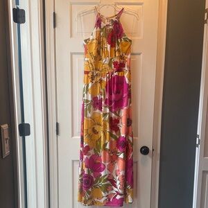 Floral Halter Maxi Dress